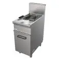 GAS FRYER, FREE-STANDING - EASY LINE - MOD. G7JUM2V8 - N. 2 tanks Lt. 8 + 8 oil capacity - Power kW 11,6 - Dimensions: cm L 40 x D 70 x H 85 - CE approved