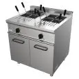 ELECTRIC PASTA COOKER, FREE-STANDING - MOD. G7MUO2V80 - N. 2 tanks Lt. 28 + 28 - Cupboard with hinged doors - Power kW 14 - Dimensions: cm L 80 x D 70 x H 85 - CE approved