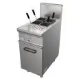 GAS PASTA COOKER, FREE-STANDING - MOD. G7MUI1V40 - N. 1 tank Lt. 28 - N. 1 Cupboard with hinged door - Power kW 11 - Dimensions: cm L 40 x D 70 x H 85 - CE approved
