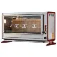 VERTICAL GAS ROTISSERIE - MOD. ELBA18/PG - CAPACITY N.18 POLLI - N. 3 stainless steel tubular rods mm 12 x 12 mm Lenght cm 96 - Burner with safety valve, piezo and refractory bricks - Power 55 W - Heating capacity 14 Kw