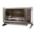 VERTICAL GAS ROTISSERIE - MOD. ELBA6/PG 2 ASTE - CAPACITY N 6 CHICKENS - N 2 stainless steel tubular rod mm 12 x 12 mm Lenght cm 54,3 - Burner with safety valve, piezo - Connection 230 V SINGLE-PHASE - Power 92 W - Heating capacity 6 Kw - Dimensions cm L 