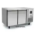 REFRIGERATED TABLE - STAINLESS STEEL - VENTILATED COOLING - Mod.FQG4573 - Gastronorm 1/1 (cm 53 x 32,5) - N. 2 DOORS - CAPACITY L 280 - TEMPERATURE -22°/-17°C - Dim. cm. L 136 x D 70 x h 85 - CE approved