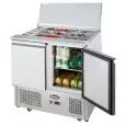REFRIGERATED SALADETTE - STAINLESS STEEL AISI 304 - Mod. ESL3800GR - STATIC COOLING - GASTRONORM 1/1(cm 53 x 32,5) - N. 2 REFRIGERATED DOORS - TEMPERATURE -2°/+8°C - Dim. cm. L 90 x D 70 x h 95 - CE APPROVED