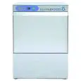 COMMERCIAL GRADE AISI 304 18/10 STAINLESS STEEL DISHWASHER - Mod EKO50 - Max height clearance cm 35,5 - Square rack cm 50 x 50 - Cycle 60-180" - Rinse aid and detergent dispenser - Dimensions cm L 57,5 x D 60,1 x H 80