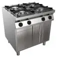 GAS COOKER, FREE-STANDING, 4-BURNERS - MOD. H7/MZE4DC - Ambient cupboard - Without pilot light - Power kW 19 - Dimensions: cm L 80 x D 70 x H 85 - CE approved