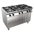 GAS COOKER, FREE-STANDING, 6-BURNERS - MOD. H7MZE6DC - Ambient cupboard - Without pilot light - Power kW 28,5 - Dimensions: cm L 120 x D 70 x H 85 - CE approved