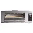 MECHANICAL GAS OVEN FOR PIZZA - Mod. HN 4 - No. 1 chamber - Cooking surface made of refractory bricks - Chamber dimensions cm L 70 x D 70 x 15 h - Number of pizzas: 4 (Ø 30 cm to 34 cm) - Power: 14 kW - CE Standard