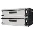 ELECTRIC PIZZA OVEN - MECHANICAL CONTROL - Mod. BASIC XL33L - Twin deck oven - Firebrick oven base or Firebrick oven top and base (sides excluded) - Chamber dimensions cm L 108 x D 41 x 14 h - Capacità: N. Pizzas 3+3 (Ø cm 35)/N. 1+1 tray cm 60x40 - Power