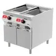 ELECTRIC FRYER - BOHEME LINE - MOD FRE92ME - N 2 oil tanks Lt 21 + 21 - Electronic controls - N 2 neutral compartments with doors - Power kW 34,8 - Dimensions cm L 80 x D 90 x H 90