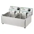 ELECTRIC FRYER - COUNTERTOP MODEL - Mod FY8L2 - TANK 8 + 8 LT OIL CAPACITY - Single-phase power supply