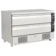 REFRIGERATED CHEST OF DRAWERS WITH CASTORS - GN1/1 - DOUBLE VENTILATED - Temp + 1°C / +4°C / -18°C / -21°C - Model G-CBR23