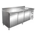 VENTILATED REFRIGERATED TABLE WITH SPLASHBACK AND SINK - Temperature -2°C / +8°C - Model G-GNS3200TN