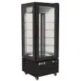 Vertical refrigerated display in painted sheet metal - Mod G-LDC65LB - Ventilated - Capacity Lt 431 - Glass on 4 sides - Temperature -18°/-22°C - Dimensions cm L 65 x D 65 x H 195
