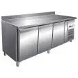 REFRIGERATED COUNTER WITH UPSTAND - STAINLESS STEEL AISI 304 - FOR BAKERIES - VENTILATED COOLING - Mod. G-PA3200TN - TRIPLE SOLID DOOR - GROSS CAPACITY Lt 580 - TEMPERATURE RANGE +2°/+8°C - Dimensions cm L202 x D80 x h96 - CE APPROVED