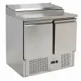 SALADETTE AND REFRIGERATED COUNTER - STAINLESS STEEL AISI 201 - Mod. G-PS200-FC - STATIC COOLING - GASTRONORM 1/1 (cm 53x32,5) - GRADE AISI 201 STAINLESS STEEL WORKTOP - DOUBLE SOLID DOOR - TEMPERATURE RANGE +2°/+8°C - Dimensions cm L90 x D70 x h97 - CE A
