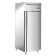 UPRIGHT FRIDGE - STAINLESS STEEL AISI 201 - FOR SNACK BARS - STATIC COOLING - Mod. G-SNACK400TN-FC - GROSS CAPACITY Lt 429 - SINGLE SOLID DOOR - TEMPERATURE RANGE -2°/+8°C - Dimensions cm L68 x D71 x h201 - CE APPROVED