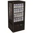 Refrigerated countertop drinks display - Mod G-TCBD68B - Glass on 4 sides - Temperature range +2°/+8°C - Capacity Lt 68 - Dimensions cm L 42,8 x D 38,6 x 92,4 H
