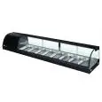 Refrigerated sushi display case - Mod G-TS2000 - Static cooling - Temperature range +4°/+8°C - N 8 pans GN 1/3 h 40 mm - Dimensions cm L 200 x D 41,5 x H 30