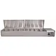 Refrigerated ingredient display with lid for GN 1/3 pans Forcar VRXSS 1/3