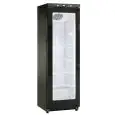 Refrigerated cabinet - Mod GN 400 G TN BLK - Static with agitator - Gastronorm 2/1 (cm 65 x 53) - 1 glass door - Capacity 400 L - Temperature +2°/+10° C - Dimensions cm L 60 x D 62,5 x H 186
