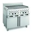 LAVA STONE GRILL - MOD. 2100/R2M - SINGLE UNIT UNDERSTORAGE - POWER Kw/h 22,52 - METHANE-LPG SUPPLY - DIMENSIONS cm L 89 x D 70 x H 85 - EC STANDARDS