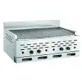 LAVA STONE GRILL - MOD. 2100/R2B - COUNTERTOP MODEL - POWER Kw/h 22,52 - METHANE-LPG SUPPLY - DIMENSIONS cm L 89 x D 70 x H 37 - EC STANDARDS