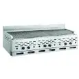 LAVA STONE GRILL - MOD. 2100/R3B - COUNTERTOP MODEL - POWER Kw/h 33,78 - METHANE-LPG SUPPLY - DIMENSIONS cm L 130 x D 70 x J37 - EC STANDARDS