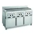 LAVA STONE GRILL - MOD. 2100/R3M - SINGLE UNIT UNDERSTORAGE - POWER Kw/h 33,78 - METHANE-LPG SUPPLY - DIMENSIONS Cm L 130 x D 70 x H 85 - EC STANDARDS