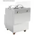 FRESH ICE CREAM PRODUCTION AND DISPLAY COUNTER - MOD. GX2 - ELECTRONIC BATCH FREEZER WITH 2 GROUPS - CAPACITY LT 2 x 2,5 - AIR CONDENSER - POWER SUPPLY V 400/50Hz THREE-PHASE - POWER Kw 2,4 - DIM. Cm W 68 x D 60+12 x h 91 - CE STANDARD