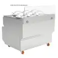 FRESH ICE CREAM PRODUCTION AND DISPLAY COUNTER - MOD. GX6 - ELECTRONIC BATCH FREEZER WITH 6 GROUPS - CAPACITY 6 x 2,5 LT - WATER CONDENSER - POWER SUPPLY V 400/50Hz THREE-PHASE - POWER Kw 5,4 - DIM. Cm W 115 x D 90 x h 91 - CE STANDARD