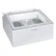 COUNTERTOP DISPLAY FOR CHURNED ICE CREAM - MOD. ICE POINT 3.0 - CAPACITY 10 L - STATIC COOLING - TEMPERATURE -10° / -22° C - DIMENSIONS cm L 64,7 x D 71,5 x H 35,5