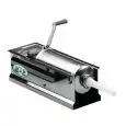 LOW-COST MANUAL STAINLESS STEEL MEAT STUFFER mod LT5I - 5 Litres horizontal - 2 speeds   - EC standards