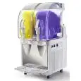MECHANICAL SLUSH MACHINE - MOD. IP2 Meccanica Water Cooled - WATER-COOLED - N. 2 TANKS - N. 1 COMPRESSOR - CAPACITY  LT 11+11 - Dimensions Cm. L 40 x D 58x h 87 - EC STANDARDS