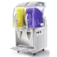 MECHANICAL SLUSH MACHINE - MOD. IP2 Meccanica - N. 2 TANKS - N. 1 COMPRESSOR - CAPACITY  LT 11+11 - Dimensions Cm. L 40 x D 58 x h 87 - EC STANDARDS