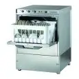 GRADE AISI 304 18/10 STAINLESS STEEL GLASSWASHER - MOD. J 35 - MAX HEIGHT CLEARANCE cm 18 - SQUARE RACK cm 35 x 35 - CYCLE 120" - Total dimensions cm 42,5x45,5x60,6