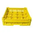 CLASSICAL RACK, 16 SQUARE GLASS COMPARTMENTS - MOD. KIT2/4X4 - RACK DIMENSIONS cm L 50 X D 50 - INTERNAL COMPARTMENT DIMENSIONS cm L 11,3 X D 11,3 - GLASS HEIGHT cm 6,5 - 12 - EC STANDARDS