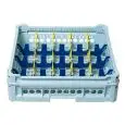 CLASSICAL RACK, 20 RECTANGULAR COMPARTMENTS FOR CUPS, COFFEE CUPS AND JUGS - MOD. KIT 4X5 - RACK DIMENSIONS cm L 50 X D 50 - INTERNAL COMPARTMENT DIMENSIONS cm L 8,8 X D 11,3 - EC STANDARDS