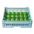 CLASSICAL RACK, 24 RECTANGULAR COMPARTMENTS FOR CUPS, COFFEE CUPS AND JUGS - MOD. KIT 4X6 - RACK DIMENSIONS cm L 50 X D 50 - INTERNAL COMPARTMENT DIMENSIONS cm L 7,3 X D 11,3 - EC STANDARDS