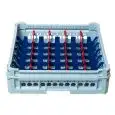 CLASSICAL RACK, 35 RECTANGULAR COMPARTMENTS FOR CUPS, COFFEE CUPS AND JUGS - MOD. KIT 5X7 - RACK DIMENSIONS cm L 50 X D 50 - INTERNAL COMPARTMENT DIMENSIONS cm L 6,3 X D 8,8 - EC STANDARDS
