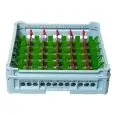 CLASSICAL RACK, 42 RECTANGULAR COMPARTMENTS FOR CUPS, COFFEE CUPS AND JUGS - MOD. KIT 6X7 - RACK DIMENSIONS cm L 50 X D 50 - INTERNAL COMPARTMENT DIMENSIONS cm L 6,3 X D 7,3 - EC STANDARDS