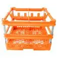CLASSICAL RACK, 4 SQUARE GLASS COMPARTMENTS - MOD. KIT4/2X2 - RACK DIMENSIONS cm L 50 X D 50 - INTERNAL COMPARTMENT DIMENSIONS cm L 22,6 X D 22,6 - GLASS HEIGHT cm 24 - 34 - EC STANDARDS