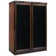 WOODEN WINE DISPLAY COOLER - Mod. KL2794 - Static cooling - TEMPERATURE RANGE +2°/+8°C / -18°/-22°C - Capacity Lt. 310 + 310 - Supply single phase 230V/1/50Hz - Power W 185 + 150 - Dimensions cm L128 x D61 x h186 - Weight Kg 260