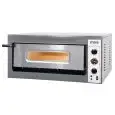 ELECTRIC PIZZA OVEN - MECHANICAL CONTROLS - MOD KL 6/66 - Single deck with glass door - Firebrick oven base - Chamber dimensions L 66 x D 99 x 14 h cm - Pizza capacity : 6 (Ø 33 cm ) - Power 7,2 kW - CE approved