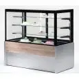 NEUTRAL DISPLAY CASE (WITHOUT MOTOR UNIT OR EVAPORATOR) - SUITABLE FOR THE PRESENTATION OF DRY PASTRY PRODUCTS - KRISTALL_NE MODEL - GLASS STRUCTURE - LOWER DISPLAY SURFACE IN AISI 304 STAINLESS STEEL - INCLUDES 3 GLASS SHELVES - LED LIGHTING - SINGLE-PHA