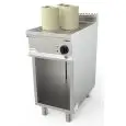 ELECTRIC DIM SUM STEAMER - MOD. L7/DSE400BA - Stainless steel construction - Open cupboard - Rounded stainless steel worktop - tank GN 1/1 cm 20h - Perforated stainless steel tray stand for bambu baskets - Electric power kW 7,0 - Three phase 400V - Dimens