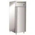 Upright fridge - Stainless steel AISI 201 - Mod M-GNH610TN-FC - Gastronorm 2/1 (65 x 53 cm) - Ventilated - 1 door - Gross capacity 605 liters - Temperature 0° / +8°C - Dimensions cm L 72,6 x D 86,4 x 215 H