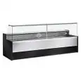Refrigerated food counter - Mod MESETAS VC VT - Ventilated with cool storage  - Temperature °C +0/+2 - Display surface depth: 75 cm