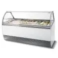 ICE CREAM SHOWCASE - MOD. MILLENNIUM LX - VENTILATED - CURVED GLASS OPENING UPWARDS - AIR-COOLED CONDENSING UNIT - REVERSE CYCLE DEFROSTING - TEMPERATURE -16/-14°C - CE standard