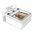 REFRIGERATED COUNTERTOP DISPLAY CASE - MOD. CREAM 3V W - ENERGY SAVING -12% - CAPACITY LT. 35 - STATIC COOLING - TEMPERATURE RANGE -10°/-22° - Dim. Cm. L 65,4 x D 79 x h 34,5 - CE standards