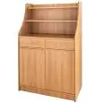 TALL WAITER'S STATION - MOD. ML3150ST - Extra thick veneered particle board structure - N. 1 cupboard + N. 1 hopper - N. 2 drawers - Dimensions cm L95xD49xH144
